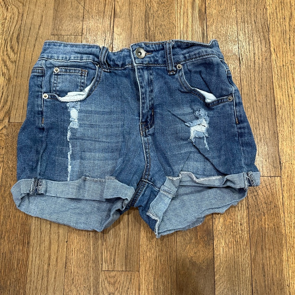 Denim Distressed Women Shorts
